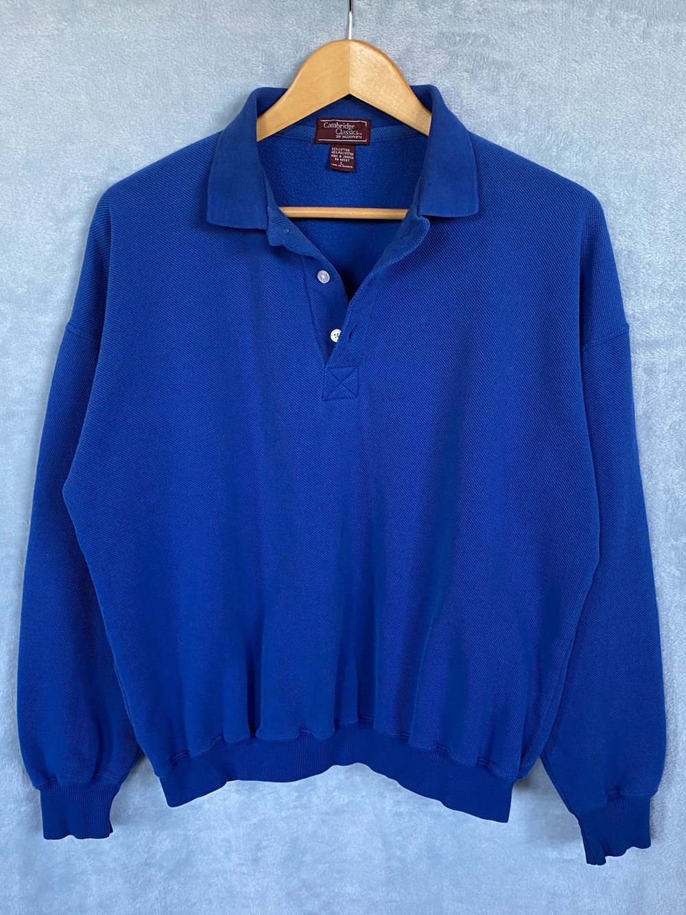 Vintage Mervyns Cambridge Classics Long Sleeve Polo Preppy Quiet Luxury L